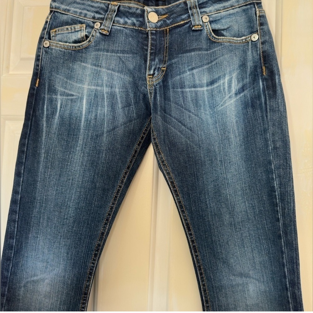 ✨EUC Angel Devil Italian Rhinestone Skinny Jeans western style light SZ 30